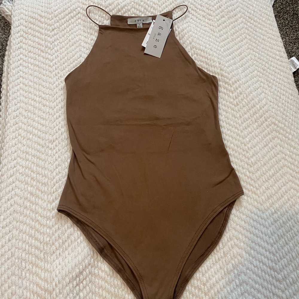 Taupe body suit